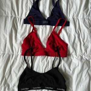 3 Calvin Klein and Urban Outfitters Bralettes